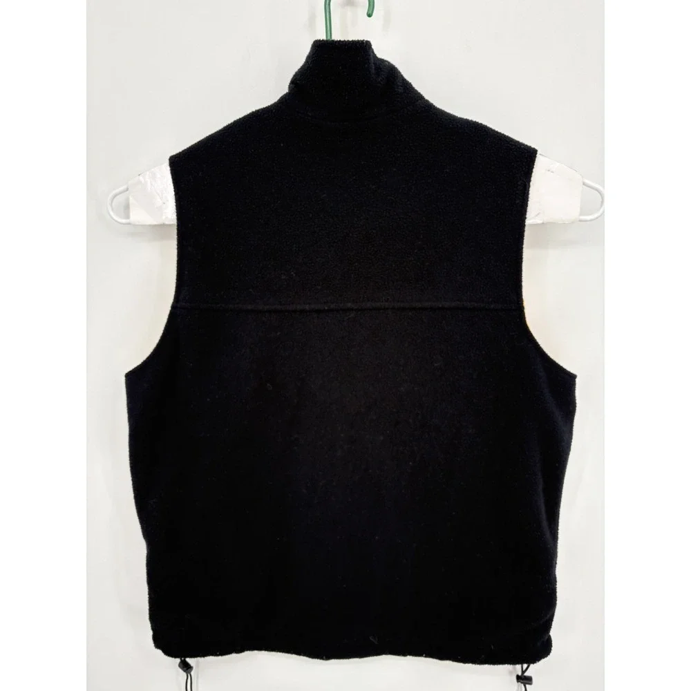 Abercrombie Fitch VTG Vest Men's Large Yellow Black Full Zip Reversible Fleece